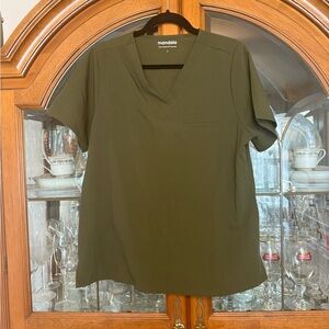 Mandala Olive Green Women's Scrub Top